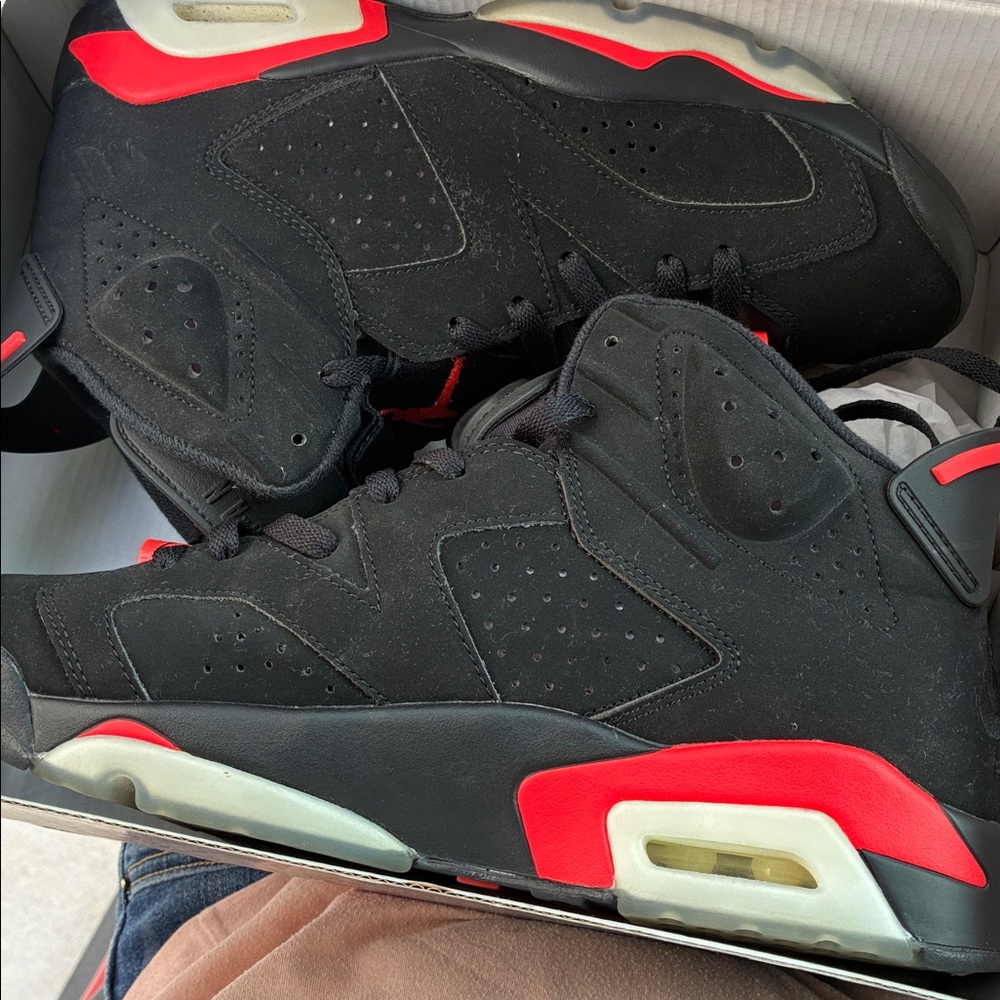 Jordan Black and Red Sneakers